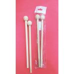 Ahşap Ritim Çubuğu, Davul Tokmağı 25 cm 2 'li Set ( 2 Adetten Oluşuyor) - Pembe
