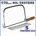 Ahşap saplı 6 parça kıl testere seti,Çok Amaçlı Kullanım için 5 testere ucu ile Tam Set