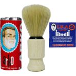 Ahşap Saplı Berber Sakal Tıraş Fırçası, Tıraş Sabunu, Kibrit Kantaşı, Tıraş Seti (TS03) - Ar.ko