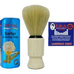 Ahşap Saplı Berber Sakal Tıraş Fırçası, Tıraş Sabunu, Kibrit Kantaşı, Tıraş Seti (TS03) - M.For You