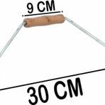 Ahşap Saplı Demir Soba Kova Tutacağı Tutacak 30cm