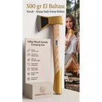 Ahşap Saplı Kamp Baltası 500 Gr, Profesyonel Nacak, Kırılmaz Saplı Odun Kesme Ve Yarma Baltası 723200