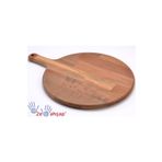 Ahşap Saplı Pizza & Lahmacun Tahtası - Çap 32 Cm Kayın Ağacındanmarka: 2e