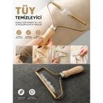 Ahşap Saplı Tiftik Toplayıcı Kıyafet Tüy Temizleyici Kumaş Kazak Koltuk Halı Tüy Alma Aparatı