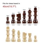 Ahşap Satranç Taşlari Seti, 32 El YapiMı Turnuva Boyutlu Satranç Taşlari, Uluslararasi, 15,7" Tahtalari Ienkin, Birinci Sizff Ahhap Malzemeden