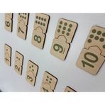 Ahşap Sayı Eşleme, Yeşil, Sayı Puzzle, Ahşap Puzzle, Montessori Sayı Bulmaca Oyunu, Sayma Oyunu