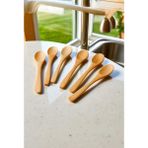 Ahşap Servis Kaşığı 17 cm Doğal Yemek Kaşığı – 6 Adet
