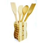 Ahşap Servis Kaşık Çatal Spatula Seti