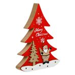 Ahşap Sim Süslü Çam Ağacı 18 cm - Dekoratif ve Hediyelik Ahşap Yılbaşı Süsü, Figürü....