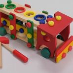 Ahşap Sök Tak Kamyon 27X12X12 Cm Eğitici Ahşap Gelişim Ve Kavram Oyuncakları Renkli