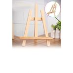 Ahşap Şövale Mini Masaüstü Üç Ayaklı A Tipi 38 cm
