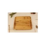 Ahşap Sunumluk Tepsi, Et ve Tost Sunum servis tabağı, Akasya Tabak, Dekorasyon, Aksesuar, 25x21cm