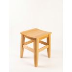 Ahşap Tabure 35 cm - Çıtalı - Natural