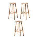 Ahsap Tabure Ham Kare 36*36*70 Cm 3 Adet