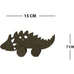 Ahşap Tekerlekli Dinozor Oyuncakları, Renkli ve Eğlenceli Biblo Koleksiyonu - Seçenek 1 - Ahşap - Bej