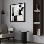 Ahşap Traverten Dokulu Soyut Tablo, Black Ma Man