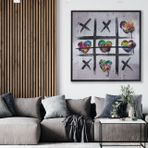 Ahşap Traverten Dokulu Tablo, Çerçeveli, Graffiti X