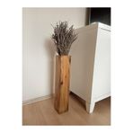 Ahşap Vazo Pampas Yapay Çiçek Vazosu Uzun Biblo 49 Cm TYC00327829132