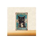 Ahşap Vintage Tablo " Dont Tell Me Cat" Ahşap Mdf 25x35cm