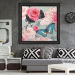 Ahşap Yağlı Boya Dokulu Tablo, Gül, Img0093