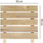 Ahşap Yer Karosu, Yer Döşeme, Ahşap Kaydırmaz Tırtıklı Döşeme Deck 50x50 Cm