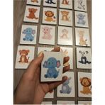 Ahşap Zeka Kartları Eşleştirme Oyunu Ahşap Puzzleoyuncak (Sevimli Hayvanlar)