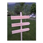ahsapbay Ahşap Yön Tabelası, Bahçe Yön Levhası Ölçüler, 50cm Genişlik, 125cm Yükseklik
