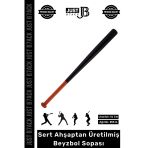 #Ahşapbeyzbol Sert Dişbudak Ahşap Kaymaz Dayanıklı 855 Gram Kırılmaz Siyah Beyzbol Sopası 61 Cm