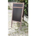AHŞAPDİZAYN Menü Tahtası, Ayaklı Yazı Tahta, Çift Taraflı Kara Tahta Ahşap Büyük Boy 115x50