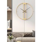 Ahsen Saat 60 Cm Altın Metal Duvar Saati