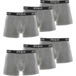 Ahtapot Collection 6'lı Kutu Likralı Premium Erkek Boxer Mattia - S - Açık Gri