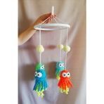 Ahtapot Dönence Amigurumi Organik Oyuncak