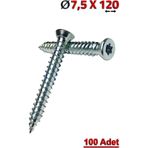 Ahtapot Std Buldex Beton Vidası 7,5X120 (100 Adet)