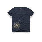 Ahtapot Tasarım Tişört – Deniz Temalı Unisex%100 Pamuk Gece Mavi Regular Bisiklet Yaka T-shirt, Gece Mavisi, XL