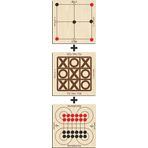 Ahtek 3 Lü Oyun Seti, Ahşap Tıc-tac-toe, 3 Taş Ve Surakarta Akıl, Zeka Ve Strateji Oyunu
