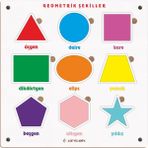 Ahtek Ahşap Eğitici 3D Geometrik Şekiller Bultak Oyuncak Yapboz