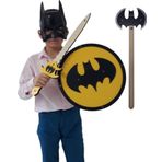 Ahtek Ahşap Oyuncak Seti 4’lü, Batman Kalkanı, Kılıcı, Baltası ve Maskesi, Yuvarlak