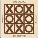 Ahtek Ahşap TIC-TAC-TOE Strateji Oyunu (Tic-Tac-Toe, xox, oxo)