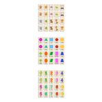 Ahtek Ahşap Yapboz Zeka Kartları Eşleştirme Oyunu Hafıza Kartı Puzzle 3 Lü Set
