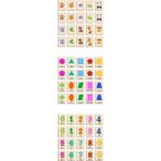 Ahtek Ahşap Yapboz Zeka Kartları Eşleştirme Oyunu Hafıza Kartı Puzzle 3 Lü Set