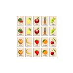 Ahtek Ahşap Yapboz Zeka Kartları Eşleştirme Oyunu Hafıza Kartı Puzzle (meyveler)