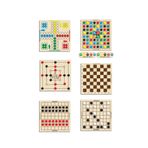 Ahtek Ahşap Zeka Ve Strateji Oyun Seti 6 Li, 9 Taş + Dama + Atla T. + Kızma Birader+ satranç Ve Reversi