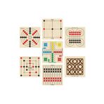Ahtek Ahşap Zeka ve Strateji Oyun Seti 7 Li, Kızma Birader+Dama+3 Taş+9 Taş+Bihar+Surakarta ve Tic-Tac-Toe