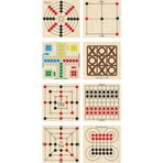 Ahtek ETİCSE Kızma Birader Dama 3 Taş 9 Taş 12 Taş Bihar Surakarta Tic-Tac-Toe 8'li Ahşap Oyun Seti