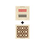 Ahtek ETİCSET213 Ahşap Tic-Tac-Toe ve Surakarta Akıl Zeka Strateji ve Beceri Oyunları Seti