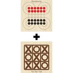 Ahtek ETİCSET213 Ahşap Tic-Tac-Toe ve Surakarta Akıl Zeka Strateji ve Beceri Oyunları Seti