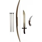 Ahtek Süper 3'lü Set, Ahşap Ok Yay + Kılıç + Bıçak Seti Oyuncak