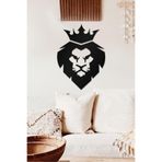 Ahwall Aslan Kral Silüeti Temalı Dekoratif Ahşap Tablo