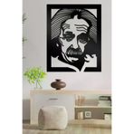 AHWALL AW00018 Albert Einstein Figürlü Dekoratif Ahşap Tablo