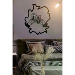 AHWALL AW00094 Bira Bardağı Tokuşturma Figürlü Dekoratif Ahşap Tablo